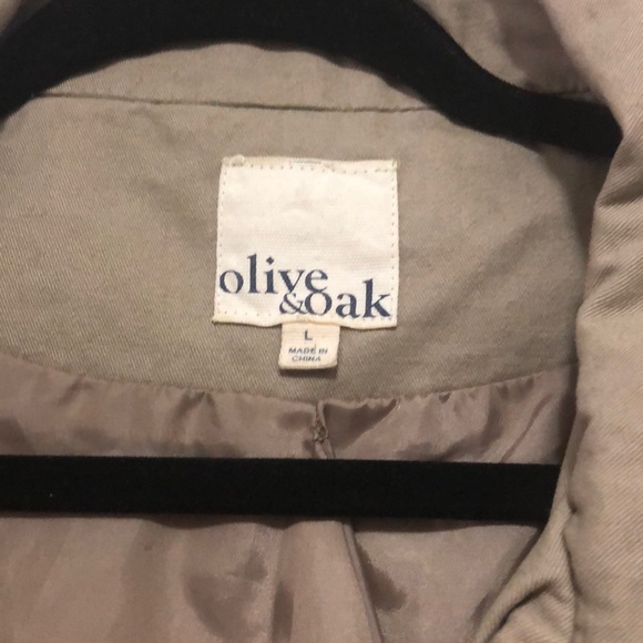 Olive & Oak Jacket w/ drawstring/zipper, pleather - Picture 6 of 7